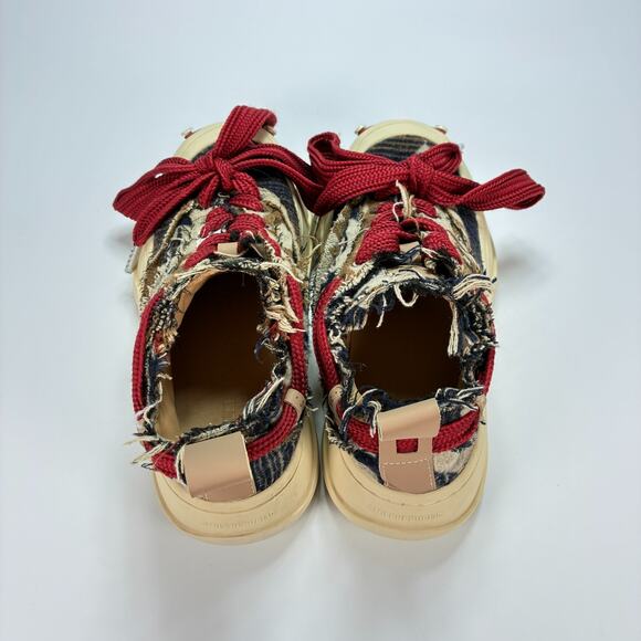 Smile Republic Red Brown Canvas Sneakers Casual Low Top Womens Size US 5.5 EU 36 - Picture 6 of 10